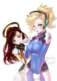 D.Va and Mercy outfit swap (fanart by KKMI끄미) : r/Overwatch