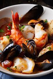 Fisherman S Stew With Roasted Garlic Crostini Recipe Best Seafood Recipes Stew Recipes Seafood Dinner
