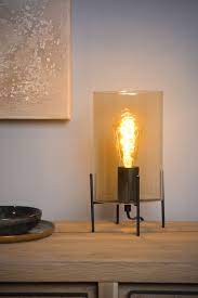 lucide steffie table lamp e27 amber table lamp lamp incandescent lamp