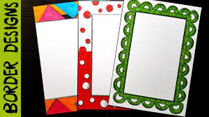 Banner Border Designs On Paper Border Designs Project Work Designs Colorful Borders Design Paper Border Designs Page Borders Design
