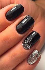 30 Inspiring Winter Nails Color Trend 2020 Color Inspiring Nails Trend Winter Black Nail Designs Stylish Nails Short Square Nails