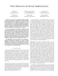 New Directions in Social Authentication