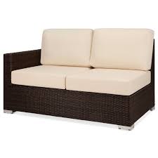 < source outdoor is committed to offering the finest in outdoor seating, dining, and lounging lucaya square shaped coffee table in espresso. Source Furniture Lucaya Duraweave Wicker Outdoor Left Arm Loveseat In Espresso Sf 2012 112 Esp