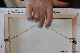 Hang Your Painting Using Wire And D Rings Picture Wire Hanging Hanging Pictures Hanging Art