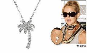 Kate Hudson S Fool S Gold Palm Tree Pendant Necklace Necklace Fine Gold Necklace Fancy Necklace