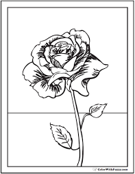 Printable pretty rose realistic coloring page. 73 Rose Coloring Pages Free Digital Coloring Pages For Kids