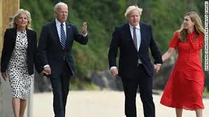 Speaking at the g7 summit it cornwall, the carrie johnson, wife of the prime minister speaks with first lady of the united states dr jill biden as they walk on the beach in carbis bay, cornwall. Hw6mutmfqdyofm