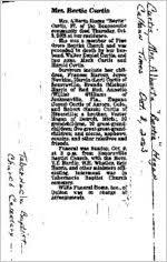 Newspaper clipping about Alberta Bertie Hogan Curtis published October 8,  2003