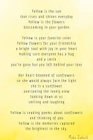 Yellow Is A Color Poem By Fida Islaih Published In Her Poetry Book Wilting Mind Yellow Colorpoem Fidaislaih Poetf Mindfulness Poetry Books Color Poem