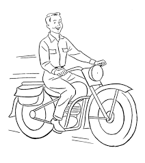 Kids bike race, boys, girls are racing bikes. Motorcycle Coloring Pages Free Printable For Kids