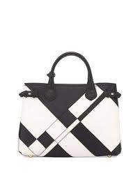 Black And White Bag Images Burberry Banner Medium Patchwork Leather Tote Bag Black White Leather Handbags And Purses Whiteleatherhandba Leather Tote Bag Burberry Bag Leather Handbags