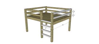 If you think loft beds are reserved only for kid's rooms or shared spaces, it's time to reconsider. Free Diy Furniture Plans How To Build A Queen Sized Low Loft Bunk Bed The Design Confidential