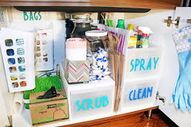 organize under the kitchen sink