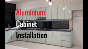 aluminium kitchen cabinet installation