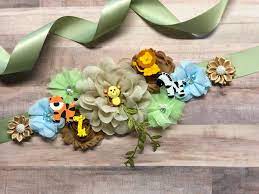 Safari Maternity Sashjungle Theme Baby Shower Safari Baby Etsy In 2021 Safari Animals Baby Shower Jungle Baby Shower Theme Animal Baby Shower