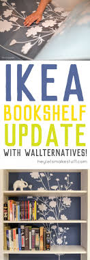 Turn A Plain Ikea Bookshelf Into A Custom Piece Of Furniture Using Paint And Decals A Fun Ikea Hack To P Ikea Bookshelves Ikea Hemnes Bookcase Hemnes Bookcase