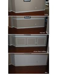 The chair rail and trim was already white so i went with a matching white for the wall. 9 Chair Rail Ideas House Interior House Design Home Decor