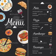 Restaurant Food Menu Design With Chalkboard Menu Design Template Menu Restaurant Menu Card Design