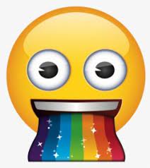Emoji Rainbow Barf Gif, HD Png Download - kindpng