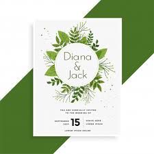 ✅ assured quality ✅ 24×7 customer support. Green Leaves Wedding Invitation Card Design Free Vector Nohat Free For Designer