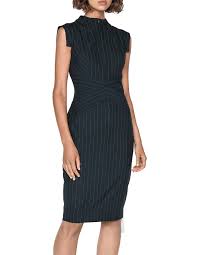 Cue Pinstripe Pencil Dress