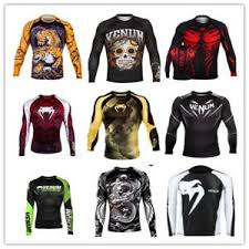 Details About Venum Training Camp Long Sleeve Mens Mma Rashguard Shirt Black Green