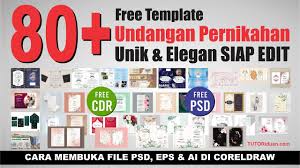 Anda tidak perlu khawatir karena di . Free 80 Template Undangan Pernikahan Siap Edit Cdr Dan Psd Youtube