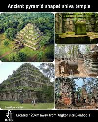 Re-Heritage - The mysterious ancient pyramid shaped Shiv Mandir of Cambodia..  Located deep in a jungle 120 kms away from the Angkor site, Siam Reap,  Cambodia is the site of the mysterious