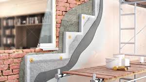 Window insulation is easy to do and will save you money in the winter. Exterior Brickwall Thermal Insulation With Scaffolding And Interior Stock Photo Picture And Royalty Free Image Image 138011464