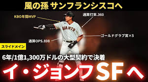 MLB】イ・ジョンフ 6年/1億1,300万ドルでジャイアンツへ - YouTube