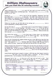 William Shakespeare Worksheet Free Esl Printable Worksheets Made By Teachers William Shakespeare For Kids William Shakespeare Shakespeare