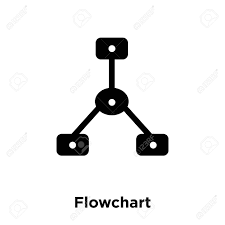 flowchart icon vector isolated on white background logo concept