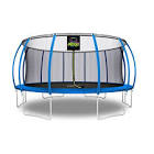 Round Outdoor Backyard Trampoline Set with Enclosure - 16.53-ft - Blue Moxie