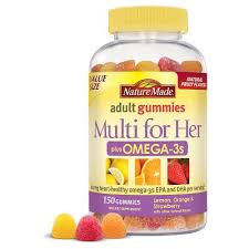 Nature Made Women S Multivitamin Omega 3 Gummies Strawberry Lemon Orange 150ct Gummies Dietary Supplements Multivitamin