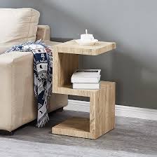 Buy online or in store today! Miami Wooden Contemporary S Shape Side Table In Oak Effect Sale