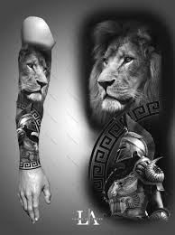 Arm Design Tattoo Warriors Design Warriors Arm Tattoo Design Warriors In 2020 Lion Tattoo Sleeves Lion Head Tattoos Warrior Tattoos