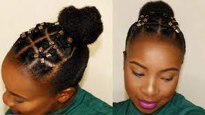 Rubber band hairstyles for short hair the most attractive part of this hairstyle is its frontal beads lining. Rubber Band Hairstyle For Short Hair Tondie Phophi Youtube