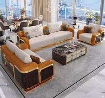 Modern Orange Color Leather Sofa - Comfort and Style