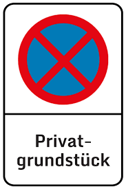 Parkverbotsschilder haben einen diagonalen roten strich, halteverbotsschilder (beinhalten gleichzeitig auch parkverbot) haben das rote. Myparkplatz At Individueller Schilderdruck
