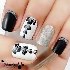 Nail art essie x kate spade fall fashion week nail art recreate the trail of sparkle from kate spade's fall fashion look Pin By Mary Jay On Nail Love Floral Nail Designs Finger Nail Art Nails