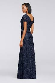 Rosette Lace Cap Sleeve A Line Gown 112788 A Line Gown Dresses Lace Dress