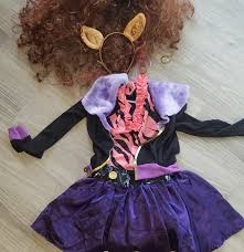 Monster high doll howleen wolf 13 wishes w/ pet, purse, beanie, outfit, diary. Monster High Costumes Girls Clawdeen Wolf Halloween Costume Size 8 Poshmark