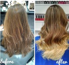 Ombre literally means shadow or shade, and ombre hair color is the the look of one hair color melting or fading into another, usually with darker shades at the roots blending into lighter shades at the ends. Hair Color Salon In Dubai Ombre Balayage Highlights Hairplay