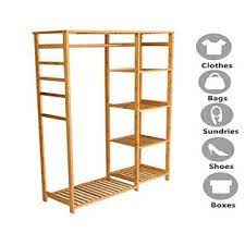 To do so, make a mark 8 inches from each end of the boards. Lehom Lehom Bamboo Clothing Rack 6 Tier Storage Shelves Clothes Hanging Rack Bamboo Garment Rack Wooden Clothes Hanger Rack For