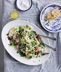 Australian Gourmet Traveller Recipe For Cabbage Pea Mint Chilli And Parmesan Salad By Karen Martini From Melbo Summer Salad Recipes Eat Salad Parmesan Salad
