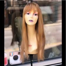 While a light strawberry blonde colour isla fisher's long locks are giving us serious hair envy! None Accessories Human Hair Wig Long Strawberry Blonde Bangs 220 Poshmark