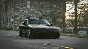 Download Wallpaper Porsche 944 Black Stance Porsche Black Street House Porsche Resolution 1366x768 Porsche 944 Custom Porsche Porsche Sports Car