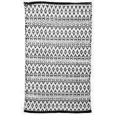 Black And White Diamond Area Rug Black White Diamond Chindi Rug 27 X 45 With Images Patterned Bathroom Rugs White Bathroom Rug Rugs