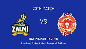 The main matches of this series will played on karachi and pakistan stadium. Psl 2020 Peshawar Zalmi Vs Islamabad United Live Score Match 20