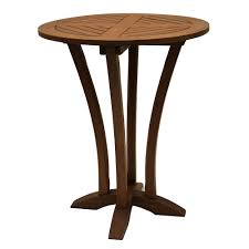 Get set for round side tables at argos. Outdoor Interiors 30 Inch Round Eucalyptus Bar Table The Home Depot Canada